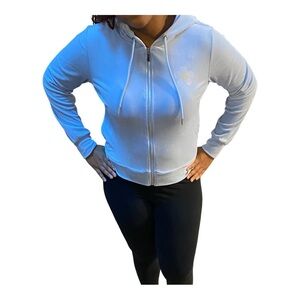 No Boundaries Juniors' Velour Zip Hoodie Size Medium